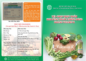 Lựa chọn thực phẩm khi dùng thuốc chống đông kháng vitamin K