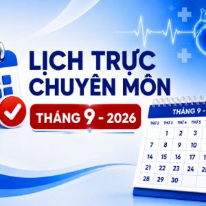 Lịch trực chuyên môn tháng 9 – 2026